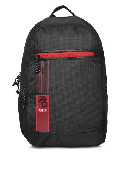 Black Brand Logo Backpack