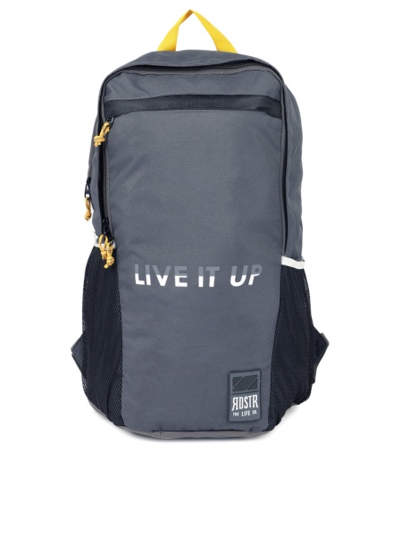 Unisex Blue Typography Backpack