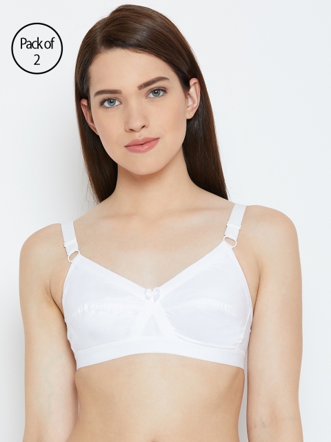 

Lady Lyka Women Pack of 2 Everyday Bras X-FIT-2CMB-WHT, White