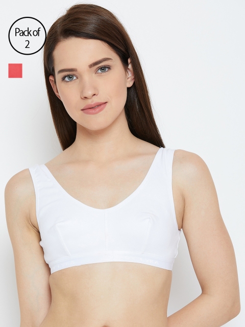 

Lady Lyka Women Pack of 2 Beginners Bras TEENAGER-RED-WHT