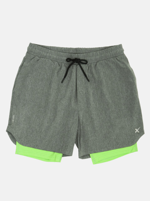 

HRX by Hrithik Roshan Men Grey Solid Regular Fit Sports Shorts