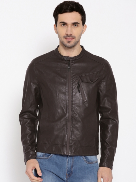 

Blackberrys Men Coffee Brown Solid Tailored Jacket