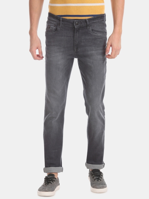 

U.S. Polo Assn. Denim Co. Men Charcoal Grey Mid Rise Slim Fit Jeans, Na