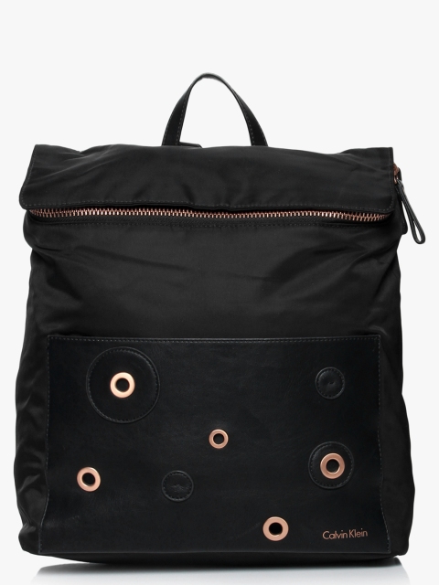 

Calvin Klein Jeans Women Black Solid Backpack with Rivets Detail