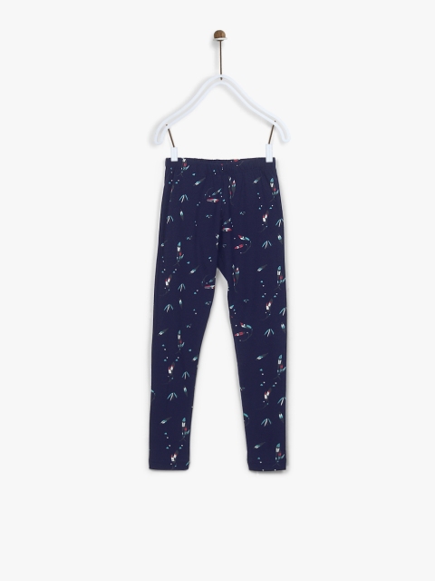 

Palm Tree Girls Navy Blue Printed Leggings