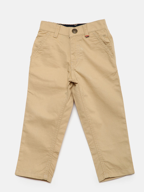 

Palm Tree Boys Khaki Regular Fit Solid Trousers