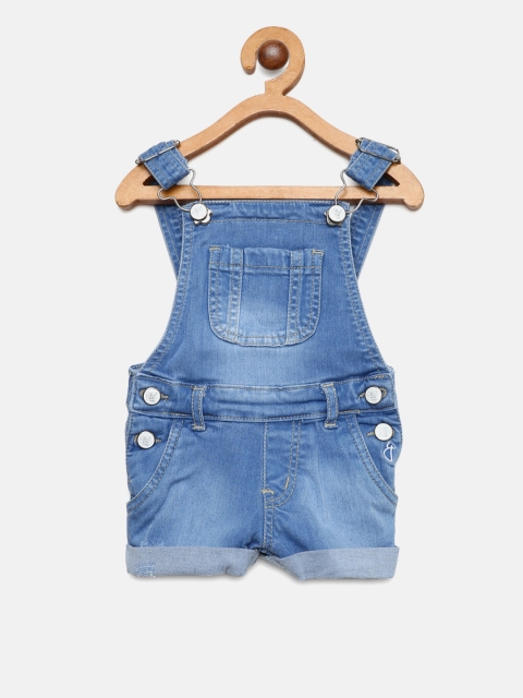 

Gini and Jony Girls Blue Washed Denim Dungarees