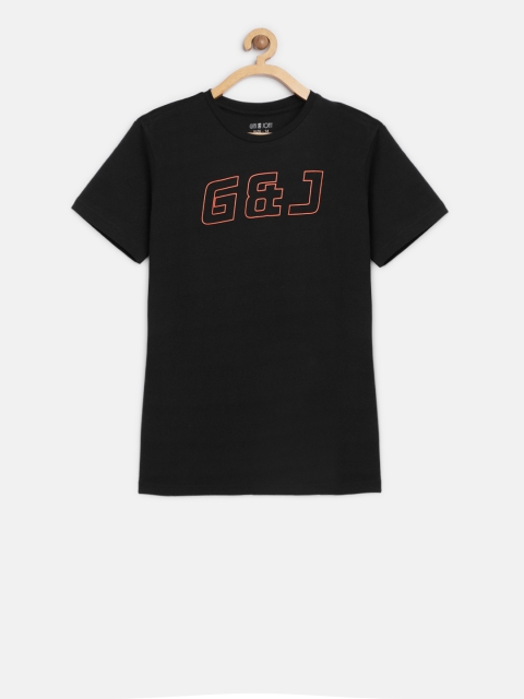 

Gini and Jony Boys Black Printed Round Neck T-shirt