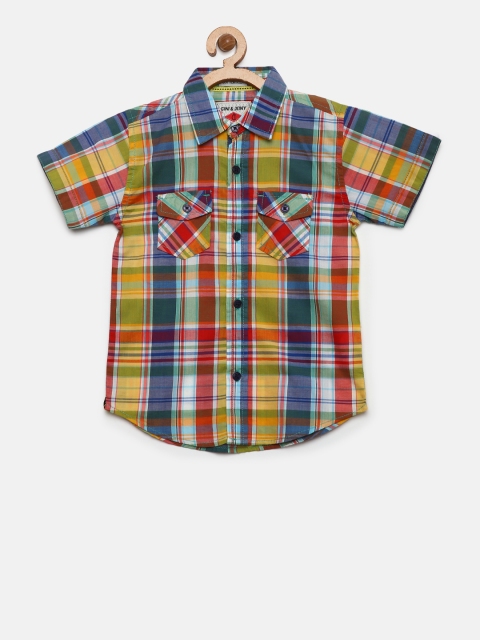 

Gini and Jony Boys Multicoloured Regular Fit Checked Casual Shirt, Multi