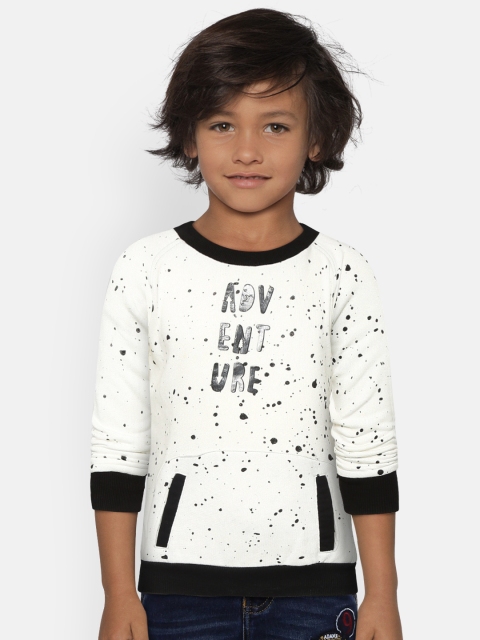 

Gini and Jony Boys White & Black Paint Splatter Print Sweatshirt