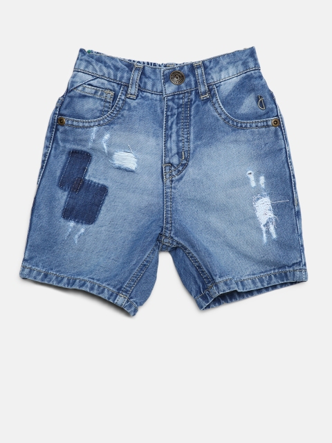 

Gini and Jony Boys Blue Washed Regular Fit Denim Shorts