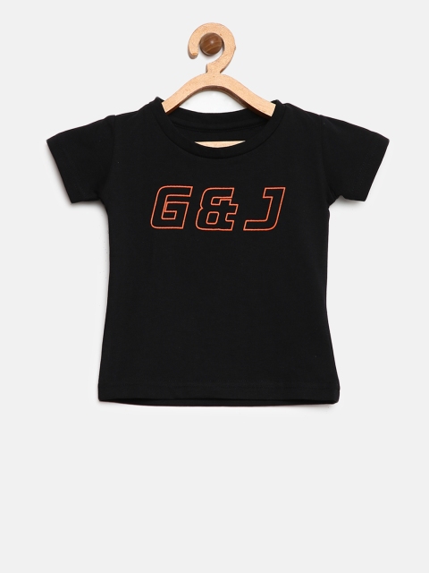 

Gini and Jony Boys Black Printed Round Neck T-shirt