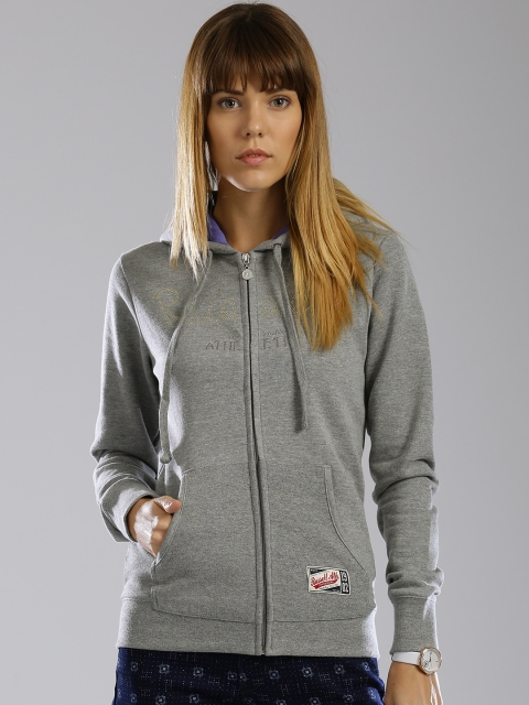 

Russell Athletic Grey Melange Hooded Sweatshirt