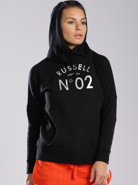 

Russell Athletic Black Printed Hooded Sweatshirt