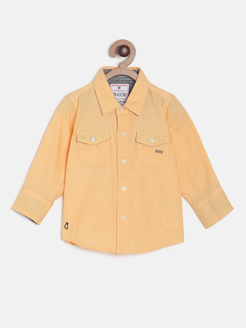 

Gini and Jony Boys Yellow Regular Fit Solid Casual Shirt