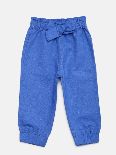 

Gini and Jony Girls Blue Regular Fit Solid Joggers