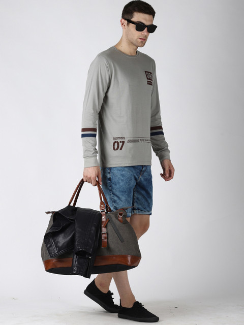 

Difference of Opinion Men Grey Printed Round Neck T-shirt
