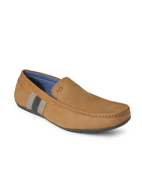 

ID Men Tan Brown Leather Loafers