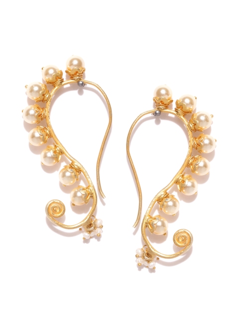 

ahilya Gold-Toned Sterling Silver Drop Earrings