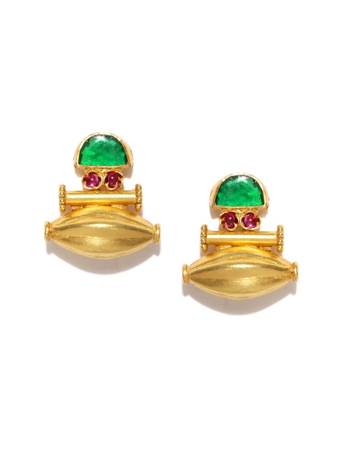 

ahilya Gold-Plated Sterling Silver Drop Earrings