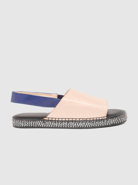 

Mast & Harbour Women Beige Solid Open Toe Flats