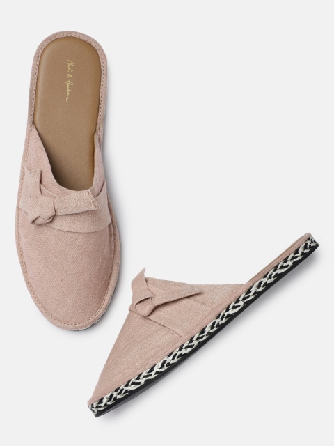 

Mast & Harbour Women Pink Solid Mules