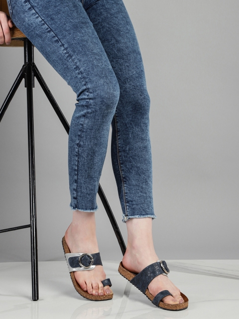 

Roadster Women Blue Textured One Toe Flats