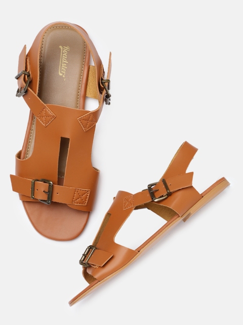 

Roadster Women Tan Solid Open Toe Flats