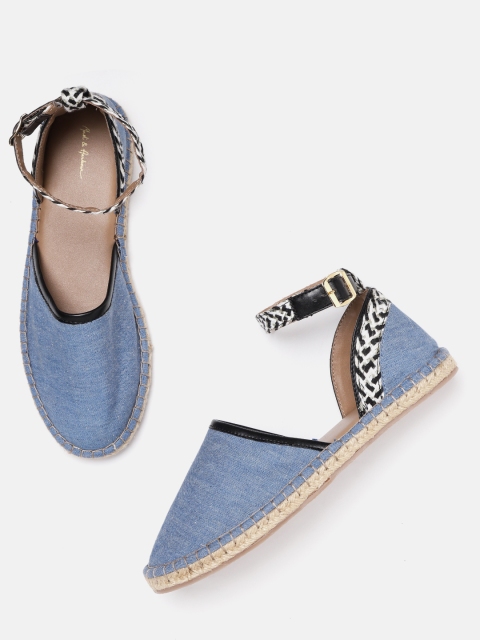 

Mast & Harbour Women Blue Denim Espadrille Flats