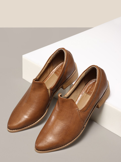 

her by invictus Women Tan Brown Cushioned Slip-on Shoes