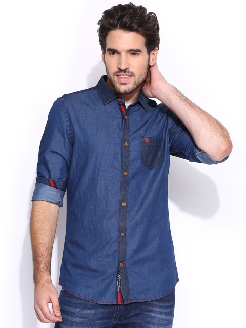

Being Human Clothing Blue Slim Denim Shirt