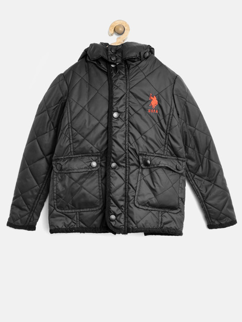 

U.S. Polo Assn. Kids Boys Black Quilted Jacket