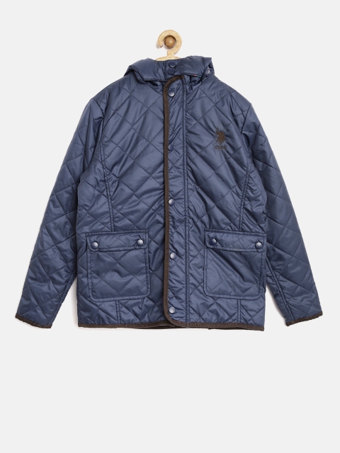 

U.S. Polo Assn. Kids Boys Navy Quilted Jacket, Navy blue