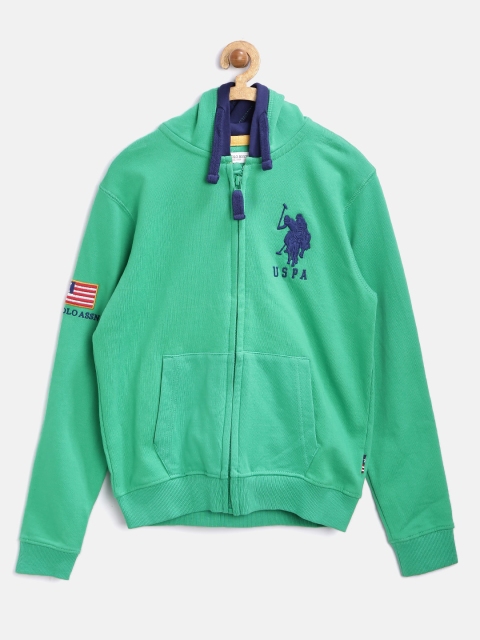 

U.S. Polo Assn. Kids Boys Green Hooded Sweatshirt