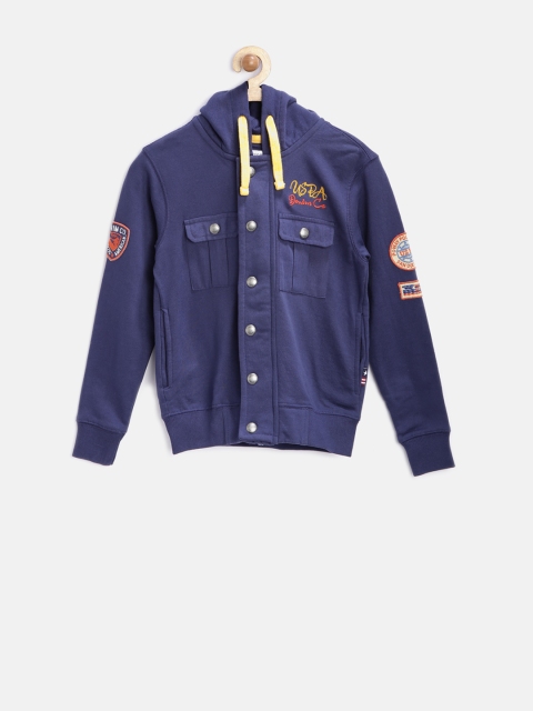 

U.S. Polo Assn. Kids Boys Navy Hooded Sweatshirt, Navy blue