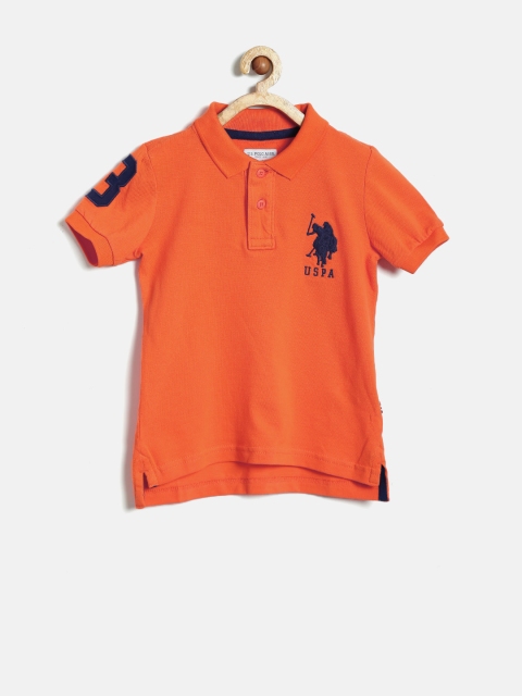 

U.S. Polo Assn. Kids Boys Orange Polo T-Shirt