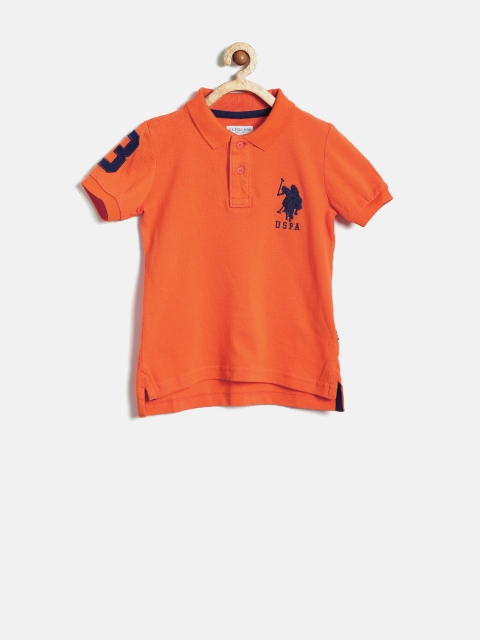 

U.S. Polo Assn. Kids Boys Orange Polo T-Shirt