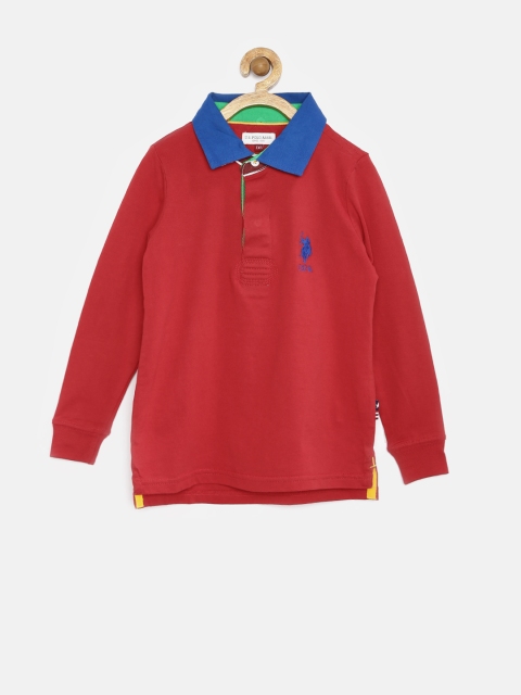 

U.S. Polo Assn. Kids Boys Red Polo T-shirt
