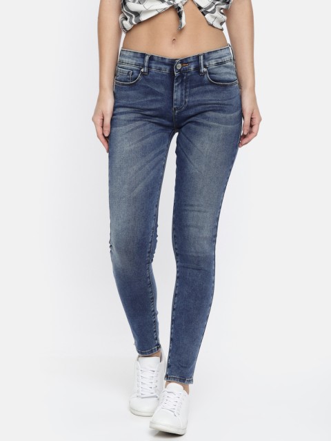 

SPYKAR Women Blue Alicia Super Skinny Fit Low-Rise Clean Look Stretchable Jeans