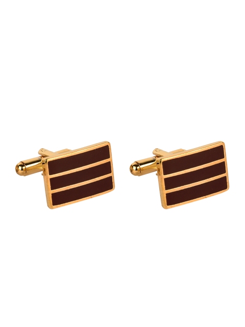 

JEWEL JUNCTION Gold-Toned Geometric Cufflinks