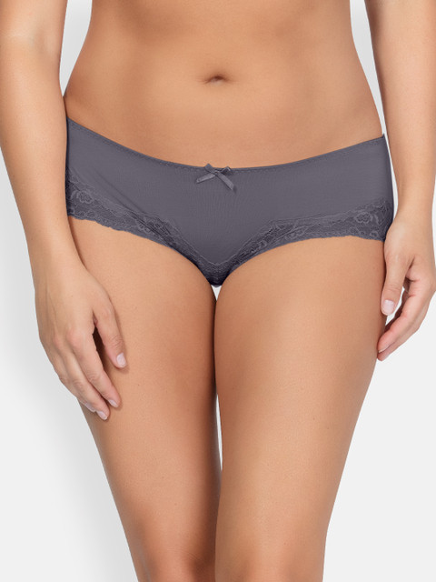 

PARFAIT Plus Size Women Charcoal Grey Solid Hipster Briefs P5025
