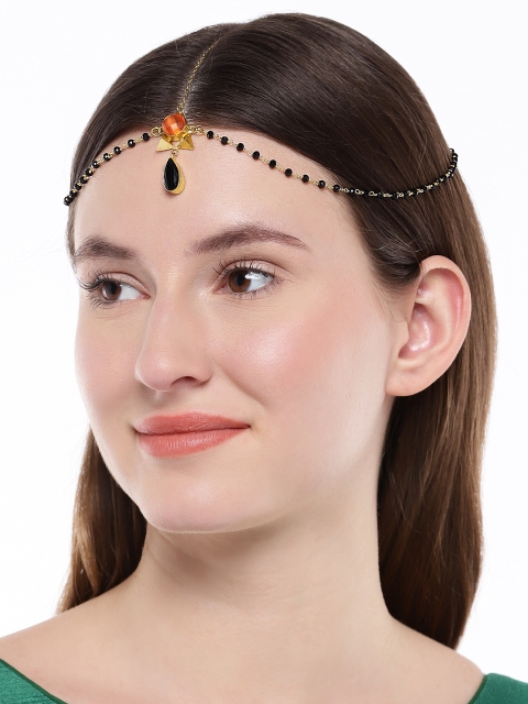 

AccessHer Gold-Plated & Black Multistrand Head Chain