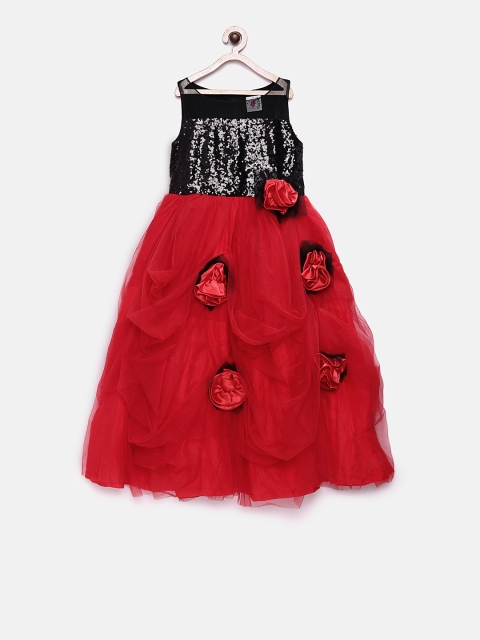 

Pink Cow Girls Red Sequinned Fit and Flare Dress