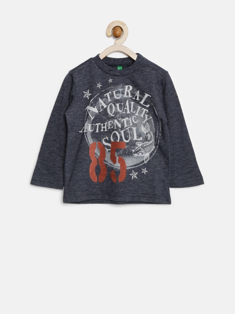 

United Colors of Benetton Boys Grey Printed T-shirt