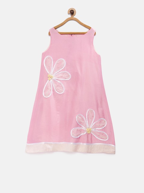 

Pink Cow Girls Pink Solid Fit and Flare Dress