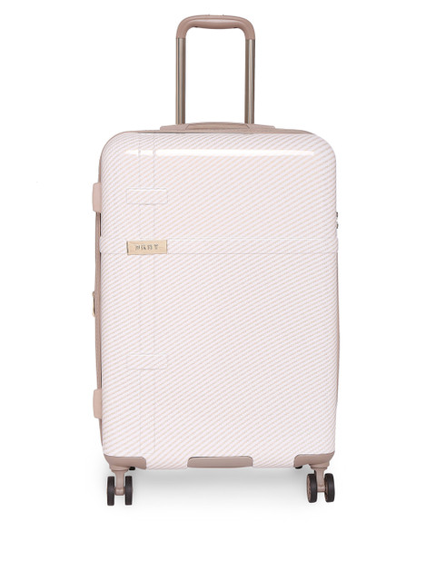

DKNY Unisex Gold & White Lavish Hs Range Printed Large Trolley Bag