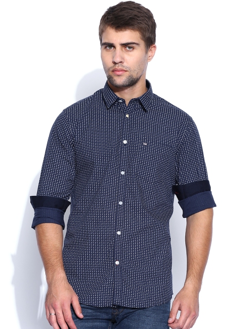 

Arrow Sport Navy Printed Hudson Fit Casual Shirt, Navy blue