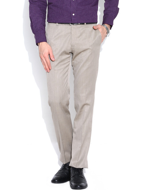 

Arrow Beige Slim Formal Trousers