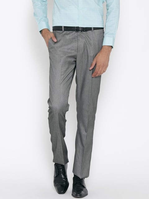 

Arrow Grey Tapered Fit Formal Trousers