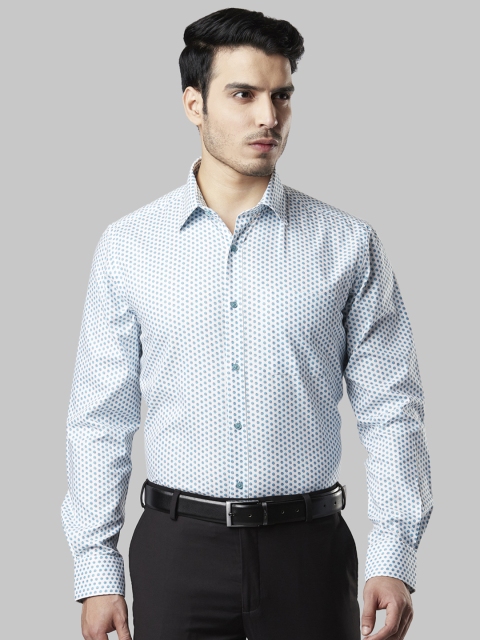 

Raymond Men Blue Regular Fit Printed Formal Shirt
